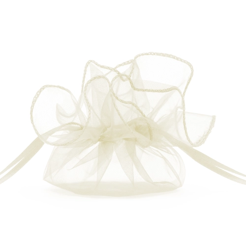 Săculețe din organza crem pentru cadouri 25 cm – set 10 buc.