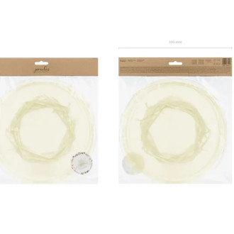 Kremne organzine vrečke za darila 25 cm – pakiranje 10 kosov