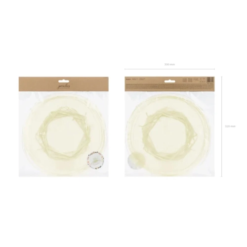 Krémes organza ajándéktasakok, 25 cm – 10 darabos csomag