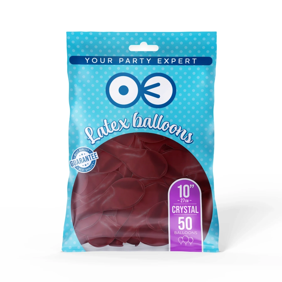 Baloane cristal 27 cm - roz, 50 bucăți