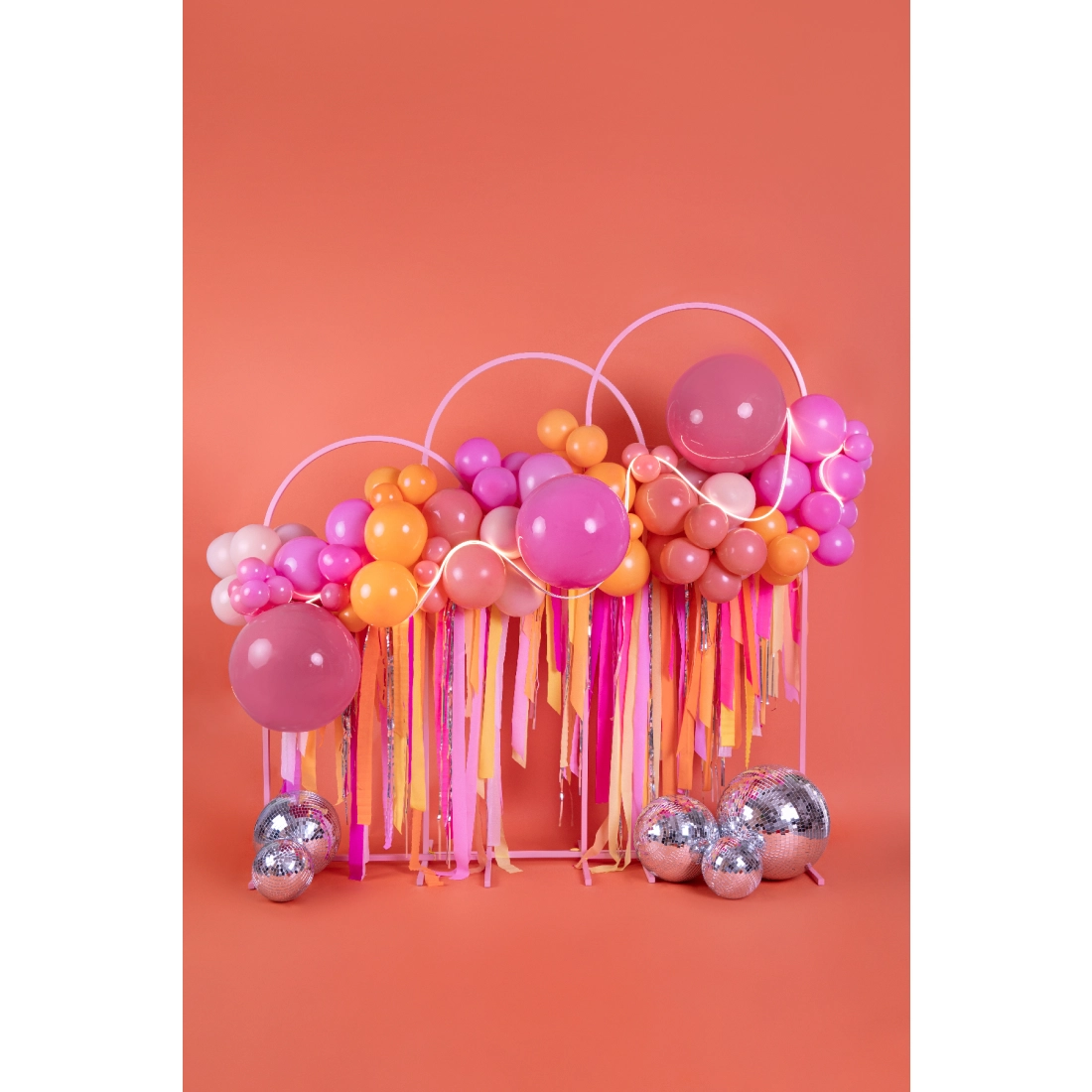 Suport cortină arc maxi, roz pudră, 80x200 cm