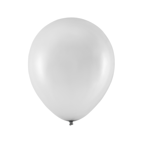 Metalické stříbrné balónky 12cm, sada 20 kusů