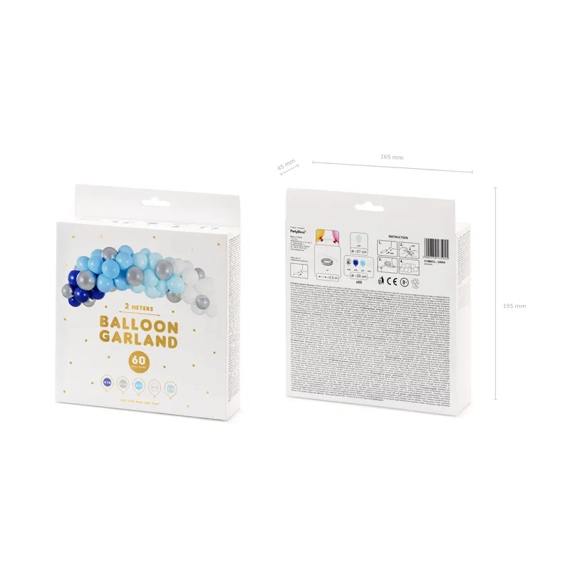 Kék léggömb girland, 200 cm