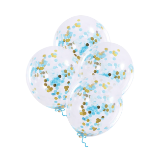 Komplet balonov Happy Birthday modra srebrna 102 kos