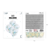 Baloane albastre cu confetti 30 cm - 4 buc.