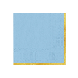 Modri papirnati prtički z zlatim robom Classic Gold – 10 kosov