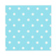 Modré servítky s bielymi bodkami, 10 ks