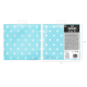 Modré servítky s bielymi bodkami, 10 ks