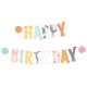 Nápis Happy Birthday Kočičky 200x18 cm