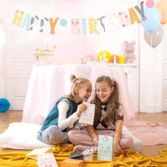 Napis Happy Birthday Mačkice 200 × 18 cm