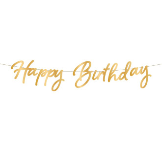 Napis Happy Birthday zlati DIY 110 cm