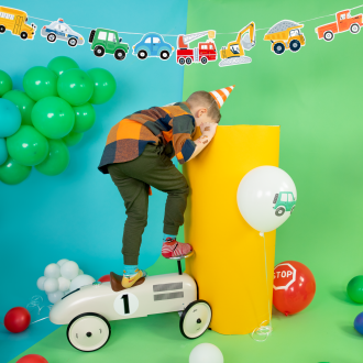 Rojstnodnevni trak z avtomobilčki, 250 cm