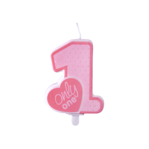 Szülinapi gyertya 1-es Only One – rózsaszín, 8 cm Szülinapi gyertya 1-es Only One – rózsaszín, 8 cm