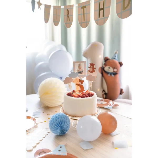 Lumânare de aniversare cifră 1 cu ursuleț 7 cm