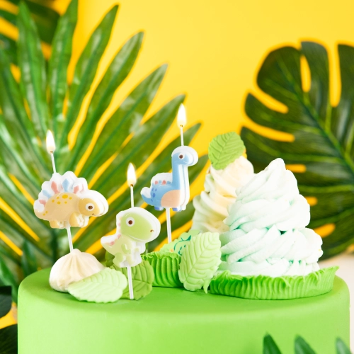 Set 3 lumânări aniversare Dinozauri