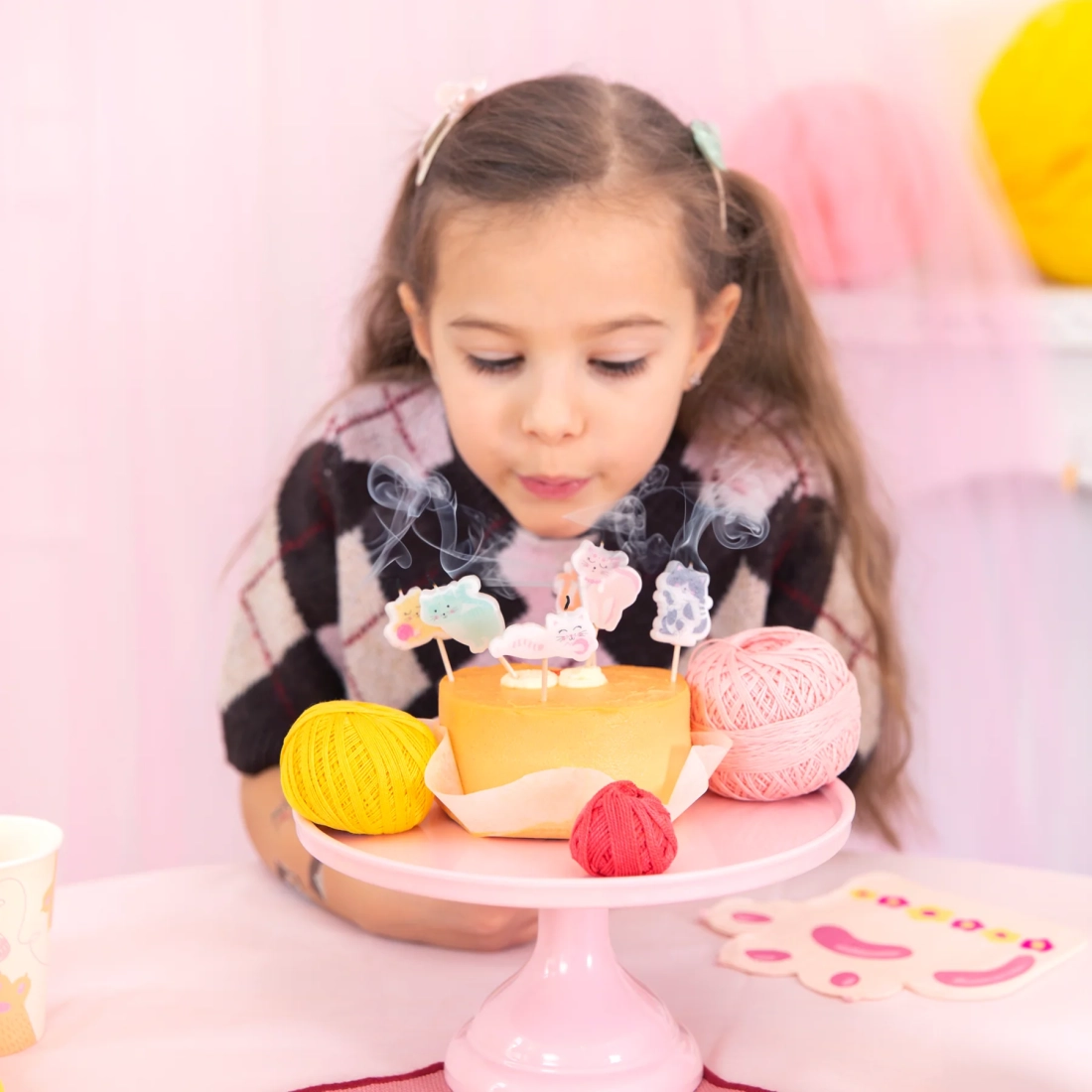 Szülinapi gyertyák Cicák – 6 darabos készlet