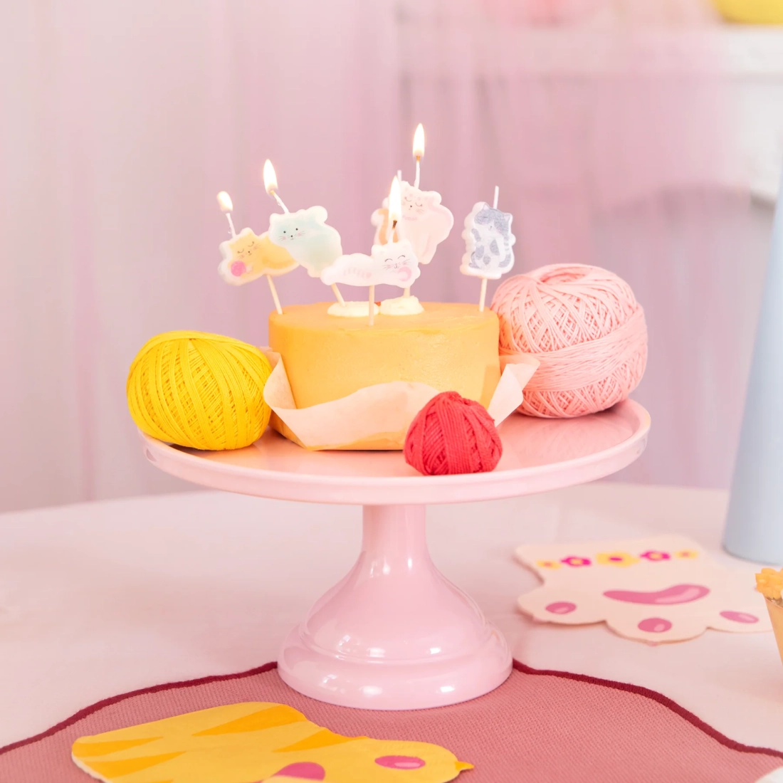 Szülinapi gyertyák Cicák – 6 darabos készlet