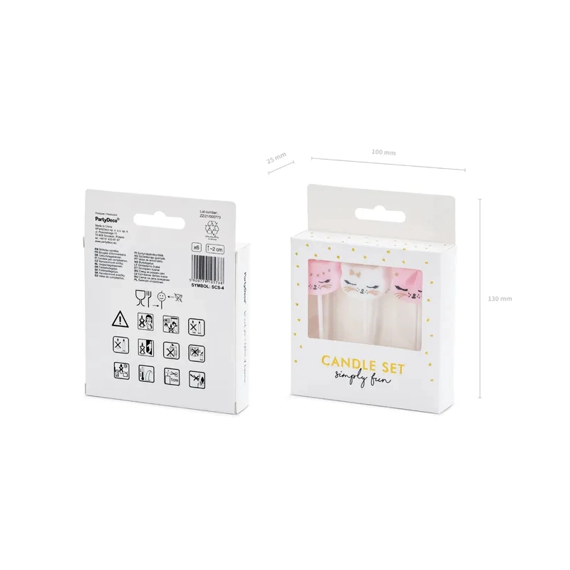 Szülinapi gyertyák – Macskák, 6 db