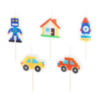 Rojstnodnevne svečke Gradbeni komplet, set 5 kosov