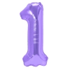 Szülinapi lufi szám 1, lila, 100 cm