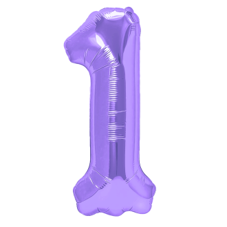 Rojstnodnevni balon številka 1, vijoličen, 100 cm