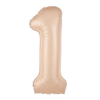 Rojstnodnevni balon številka 1 karamela, 100 cm