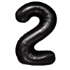 Szülinapi fekete szám lufi 2, 100 cm