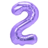 Balon aniversar cifră 2, mov, 100 cm