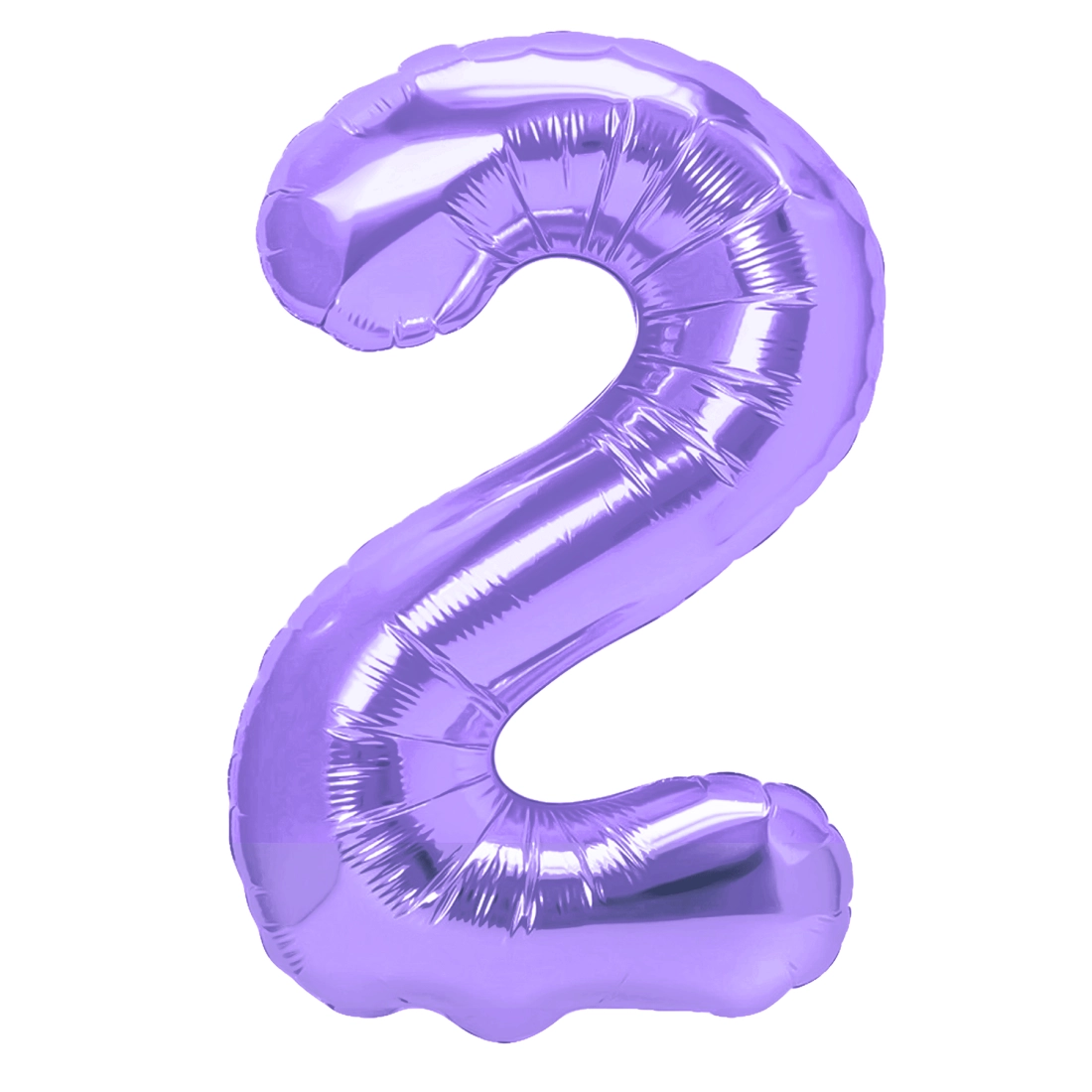 Balon aniversar cifră 2, mov, 100 cm