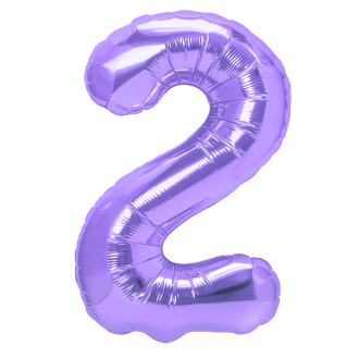 Rojstnodnevni balon številka 2, vijoličen, 100 cm