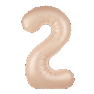 Rojstnodnevni balon številka 2 karamela, 100 cm