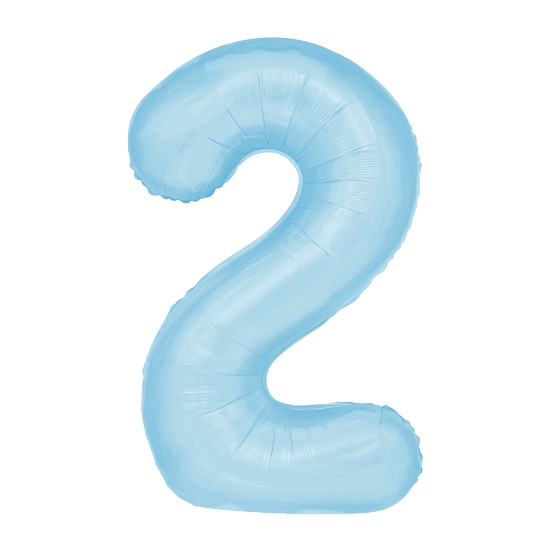 Balon aniversar cifră 2 – albastru ceresc, 100 cm