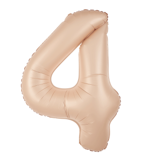 Rojstnodnevni balon številka 4 karamel, 100 cm