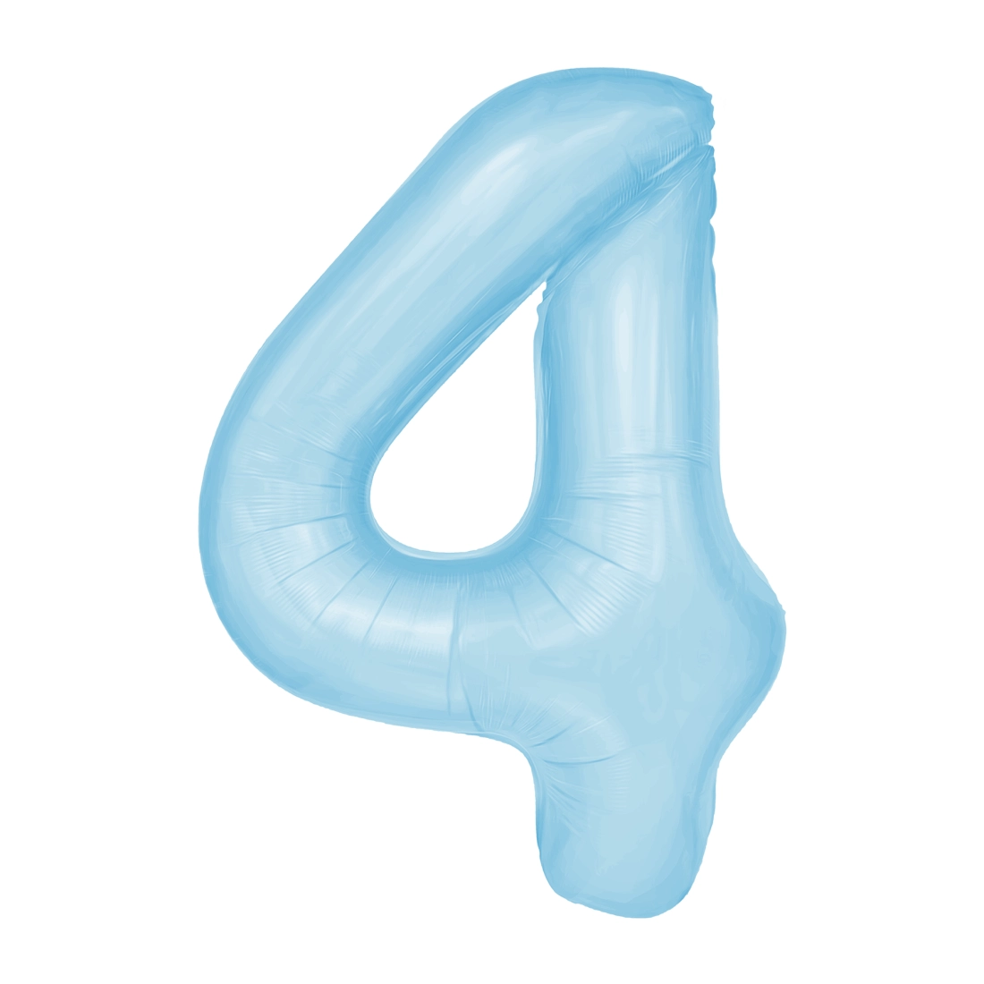 Szülinapi léggömb 4-es szám – égszínkék, 100 cm