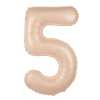 Balon aniversar cifră 5, caramel, 100 cm