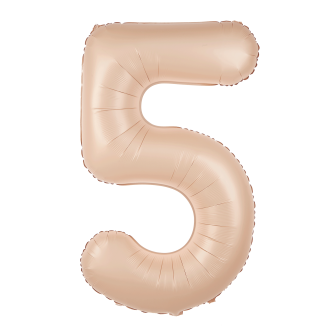 Rojstnodnevni balon številka 5 karamel, 100 cm