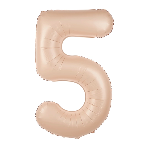 Szülinapi karámell színű szám lufi 5, 100 cm