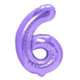 Rojstnodnevni balon številka 6 vijoličen, 100 cm