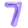 Szülinapi lufi, 7-es szám, lila, 100 cm