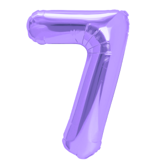 Rojstnodnevni balon številka 7, vijoličen, 100 cm