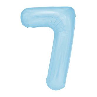 Rojstnodnevni balon številka 7 – nebeško modra, 100 cm