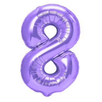 Rojstnodnevni balon številka 8, vijoličen, 100 cm