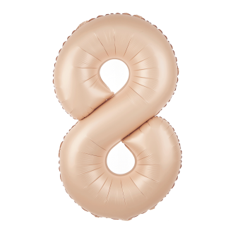 Rojstnodnevni balon številka 8, karamelna barva, 100 cm