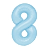 Balon aniversar cifră 8 – albastru ceresc, 100 cm