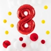 Balon aniversar cifră 9 roșu, 100 cm