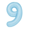 Balon aniversar cifră 9 – albastru ceresc, 100 cm