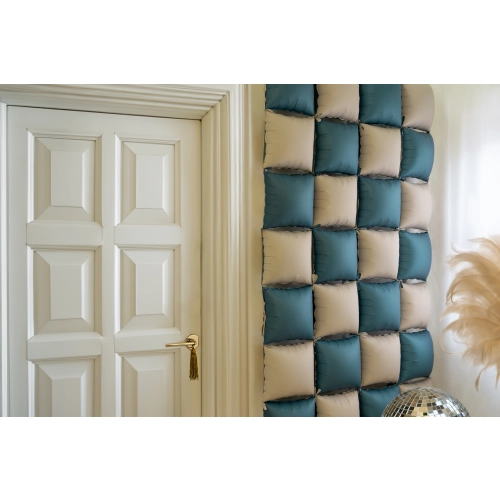 Oboustranný fóliový balónkový závěs 35x35 cm, béžovo-modrý, 4 ks