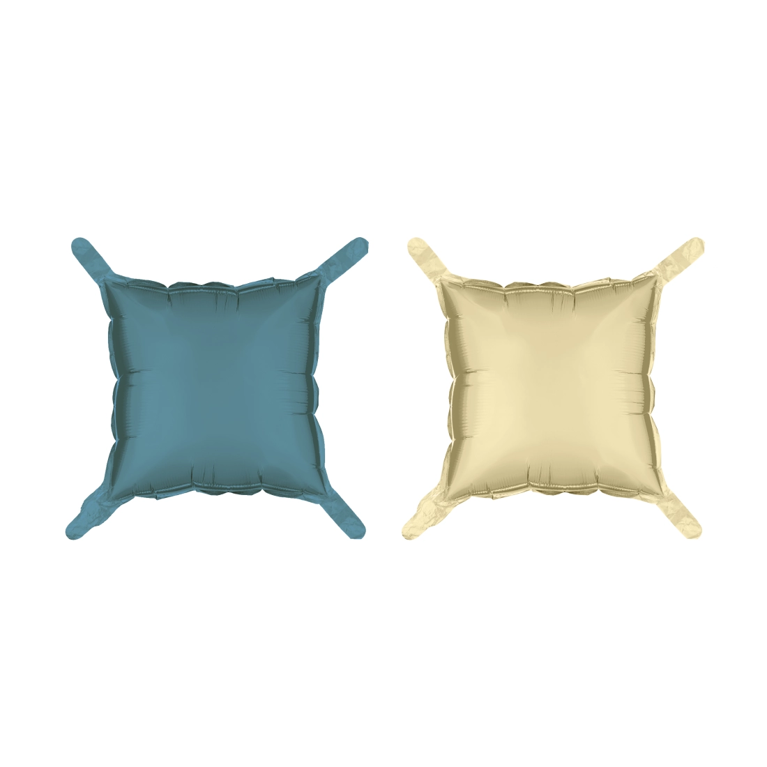 Ghirlandă cu baloane din folie, dublă față, 35x35 cm, bej-albastru, 4 buc.