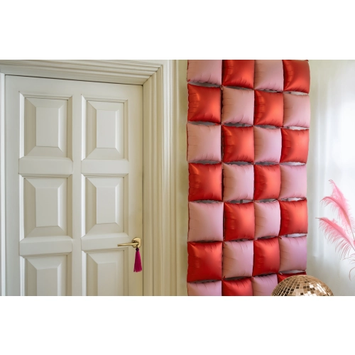 Obojstranný fóliový balónový záves 35x35 cm, ružovo-červený, 4 ks