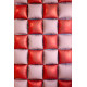 Kétoldalas fólia lufifüggöny 35x35 cm, rózsaszín-piros, 4 db